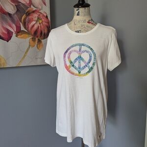 Life Is Good - Peace+Heart - White T-shirt